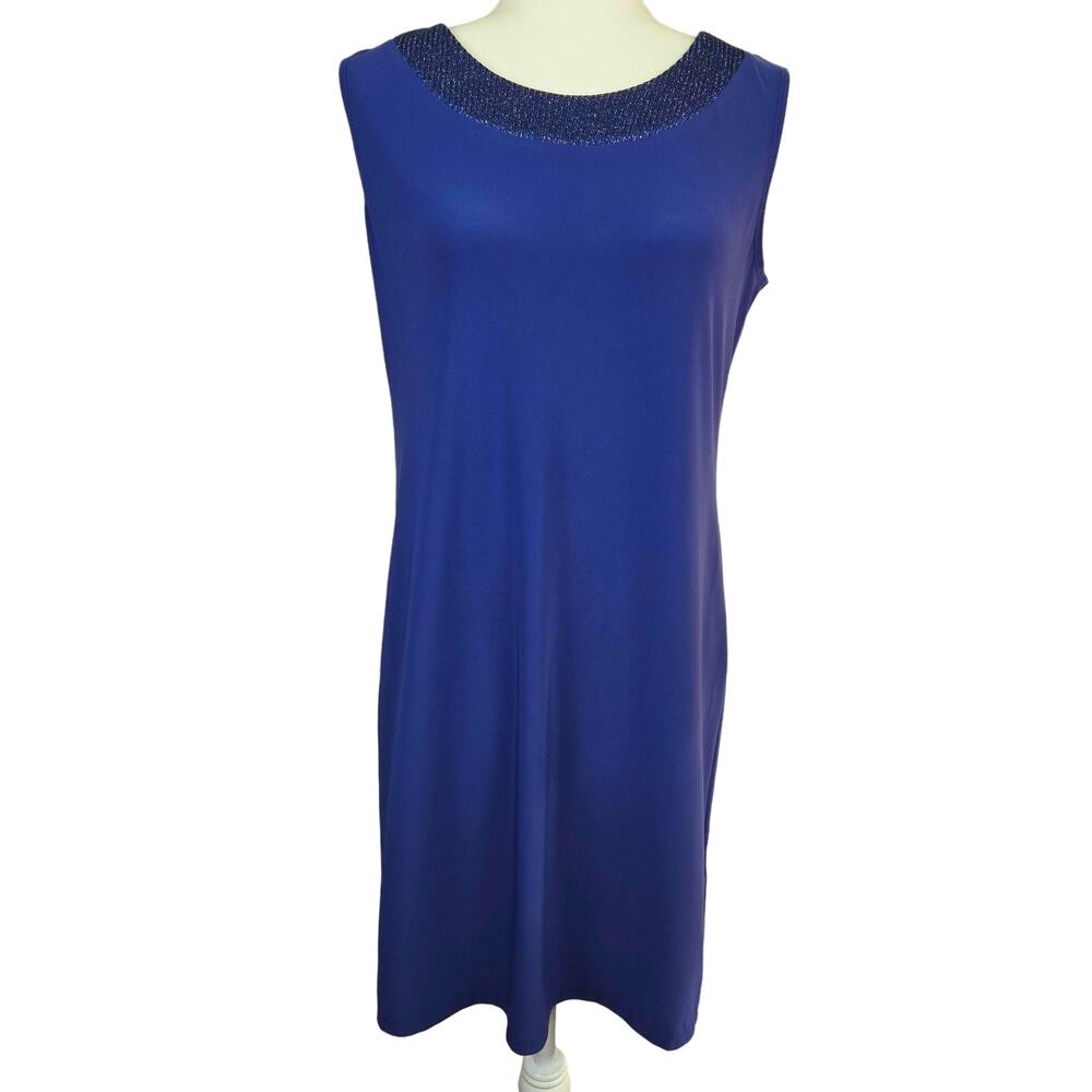 Womens misses dress 10 M medium R & M Richard blue prom sleeveless pristine